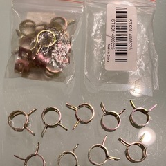 スプリングホースクリップ　内径φ10ミリ　18個　バイク　オートバイ　メンテナンス　整備の画像