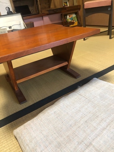 ケヤキ　ローテーブル　約750mm角