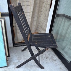 ヴィンテージフォールディングチェア　2脚セット　インテリアの画像