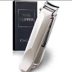 爪切り 高級ステンレス製 ケース・箱付き シンプル ブラックの画像