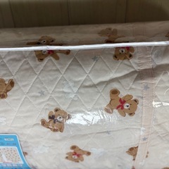 お昼寝布団7点セット クマ柄　一度のみ使用の画像