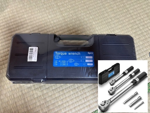 トルクレンチ プレセット型 6点セット 差込角(1/4・3/8・1/2インチ) トルク範囲2〜24N·m・5〜60N·m・20〜220