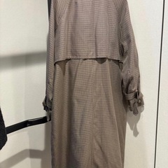 【引取決定】グローバルワーク　ステンカラーコート　千鳥柄の画像