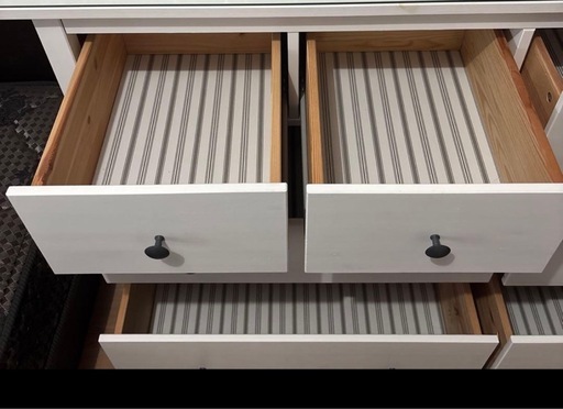IKEA ヘムネス ホワイト木製チェスト HEMNES