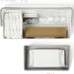 ベビーベッド収納　　ベビーベッド小物入れ　おむつラックの画像