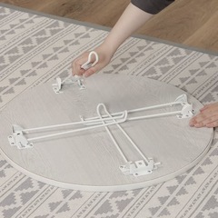 折りたたみ 丸 ローテーブルの画像