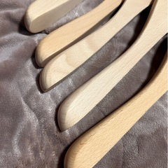 【綺麗】5本セット　木製ハンガーの画像