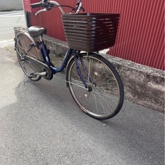 【京都発】京の楽チャリ　電動アシスト自転車　パナソニック　26インチ　青色の画像