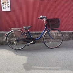 【京都発】京の楽チャリ　電動アシスト自転車　パナソニック　26インチ　青色の画像