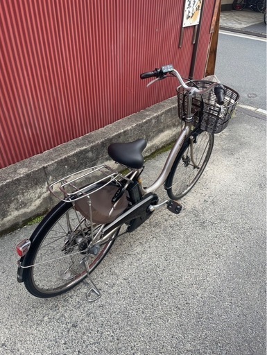 【京都発】京の楽チャリ　電動アシスト自転車　ブリヂストン　26インチ　ゴールド色