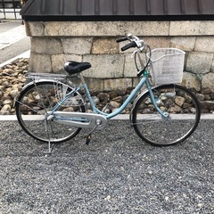 【京都発】京の楽チャリ　ブリヂストン　26インチ　内装３段切替　水色　エブリッジ① の画像