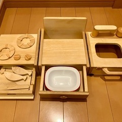 おままごとキッチン　折りたたみ　の画像