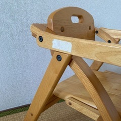 【大和屋】アーチ 木製ローチェア テーブル＆ベルト付　ベビーチェアの画像