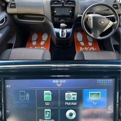 日産 セレナ 2.0 ハイウェイスター Vセレクション+SafetyII S-HYBRID　電動スライド 後席モニター ナビ ETC 8人乗り Bluetooth （ダイヤモンドブラックパール）の画像