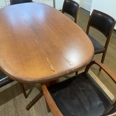 【無料カリモク】ダイニングセット 椅子6脚の画像