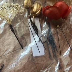 【造花ヘアアクセサリー】セット 5点の画像