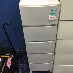 5段プラチェスト　プラケース　衣装ケース　タンス　中古品の画像