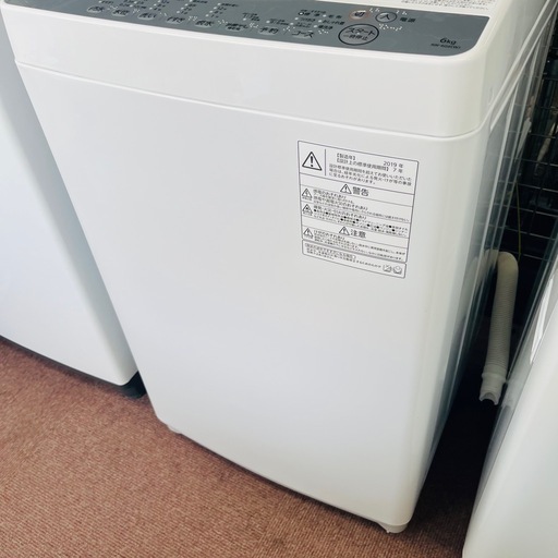 【TOSHIBA】洗濯機 AW-6G6 2019年