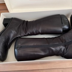 fin 革靴　24.5センチのロングブーツの画像