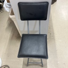 A2603-0218 ニトリ　折りたたみチェア黒　キズ汚れ有りの画像