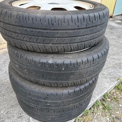 スズキ ハスラー純正 スチールホイール タイヤ4本セットです。の画像