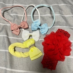 (写真3枚)ベビー用 リボン ヘアアクセサリー セットの画像