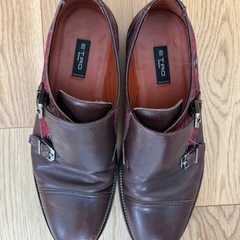 ETRO ダブルモンクシューズ　革靴の画像