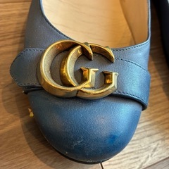 【訳あり】GUCCI グッチ フラットシューズ マーモント ブルー系の画像