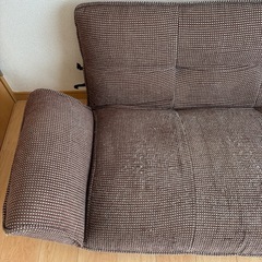 【0円】処分のため 急募!! 2人がけソファー ブラウン
の画像
