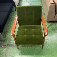 カリモク60 Kチェア 1シーター モケットグリーンの画像