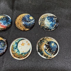 ガラスカボション×8個・25mmの画像