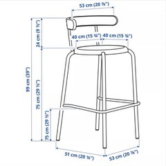 IKEA カウンター
チェアセット 2脚付き　美品の画像