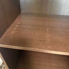 カラーボックス（３段、ブラウン、扉付き）の画像