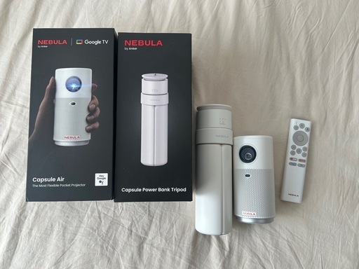 超美品 NEBULA CAPSULE プロジェクター➕バッテリー三角スタンド