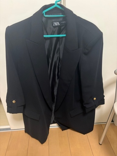 ZARA卒業式始業式冠婚葬祭ロールアップスリムジャケット