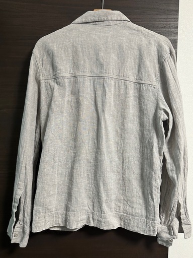 【3/9まで引取】定価1.2万！COS リネン混ポロシャツ グレー XS
