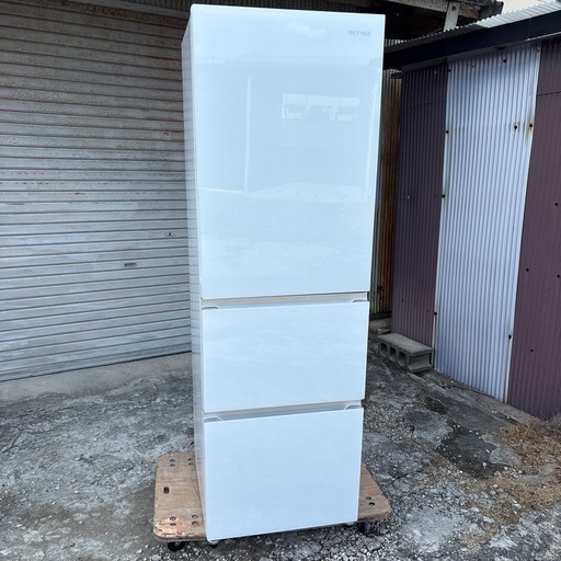 自動製氷 REFEGE 冷凍冷蔵庫 YRZ-F32K 319L 2023年製 3ドア ファミリーサイズ