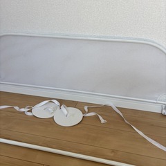 KATOJI ベッドガード ホワイト 転落防止 メッシュ  子ども 添い寝の画像