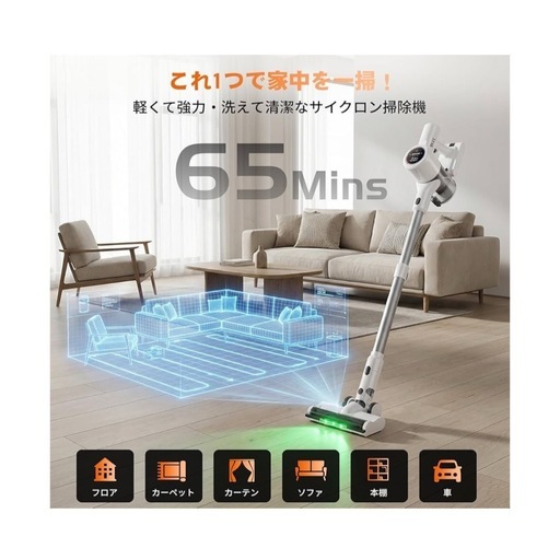 現品限り❣️ コードレス掃除機 AIホコリ自動検知 超強力吸引 掃除機
