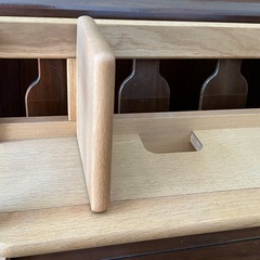 天然木ブックスタンド　　可動式の画像