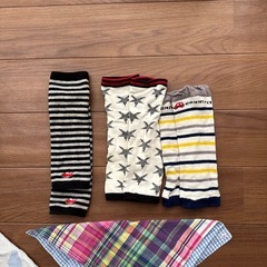 受け渡し決定‼︎お食事エプロン　スタイ　レッグウォーマー　おまとめセットの画像