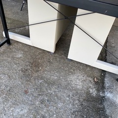 【現状渡し】PCデスク ブラウン×ブラックの画像