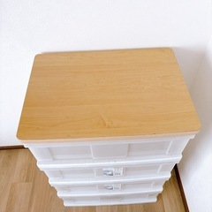 【兵庫県　伊丹市】4段チェスト 木目調の画像