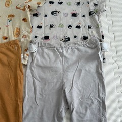 ユニクロ UNIQLO パジャマ 2着セット 上下 パンどろぼう おにぎりぼうやの画像