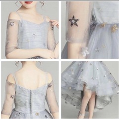 3/14までに受け取りに来られる方限定　ロングパーティードレスワンピースコンクール半袖ジュニアピアノフォーマル発表会の画像