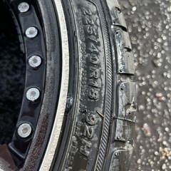 18インチ　深溝タイヤ付きホイールの画像