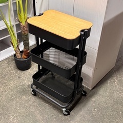 A2142🌟激安‼️ IKEA ロースコグ 蓋付き RÅSKOG ブラック🌟の画像