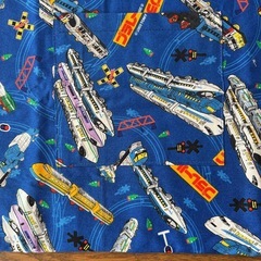 ハンドメイド新品　プラレール柄レッスンバック
の画像