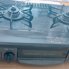 リンナイ ガスコンロ 都市ガス用 左強火力 56cm ブラック KG34NBKの画像