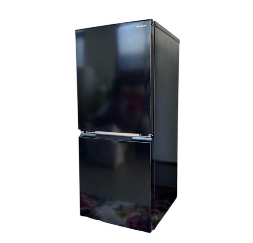 SHARP 冷蔵庫 単身 SJ-15E2-B 2023年製 152L ブラック (ぽぴちゃん